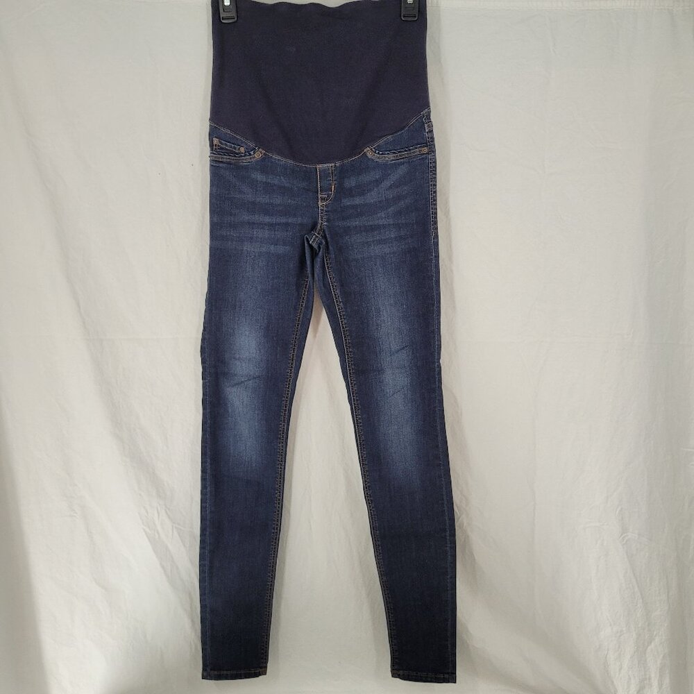 H&M &Denim Maternity Jeans Mama Super Skinny High Rib Medium Wash Women's 6
